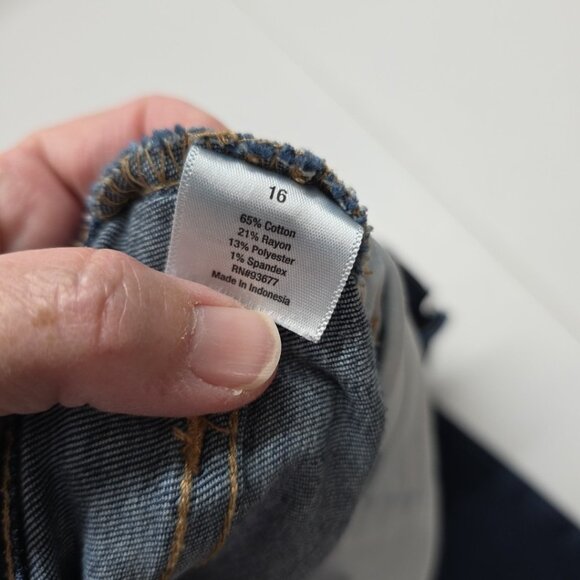 a.n.a Jeans Womens 16 High-Rise Skinny Button Fly Stretch Denim EUC - Picture 6 of 11